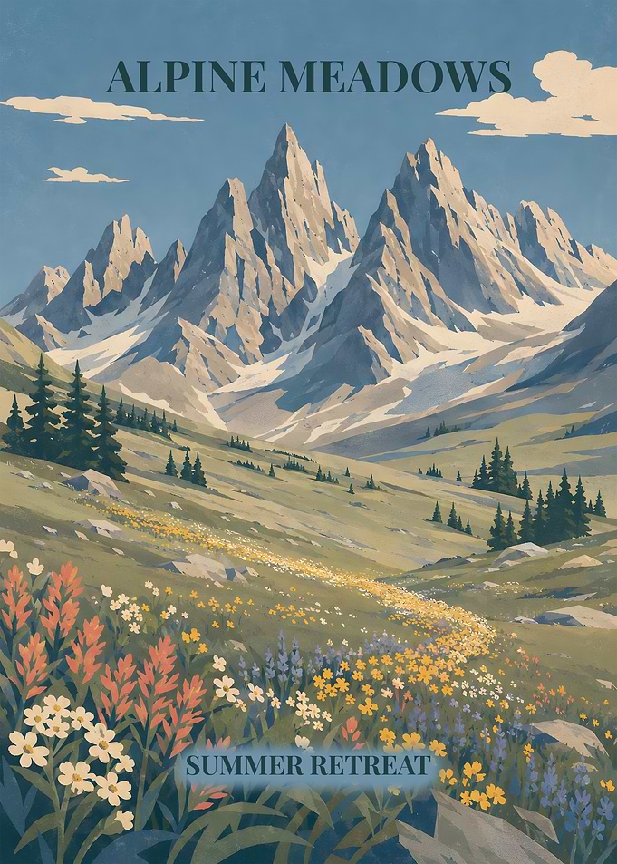 Alpine Meadows Summer Retreat Poster