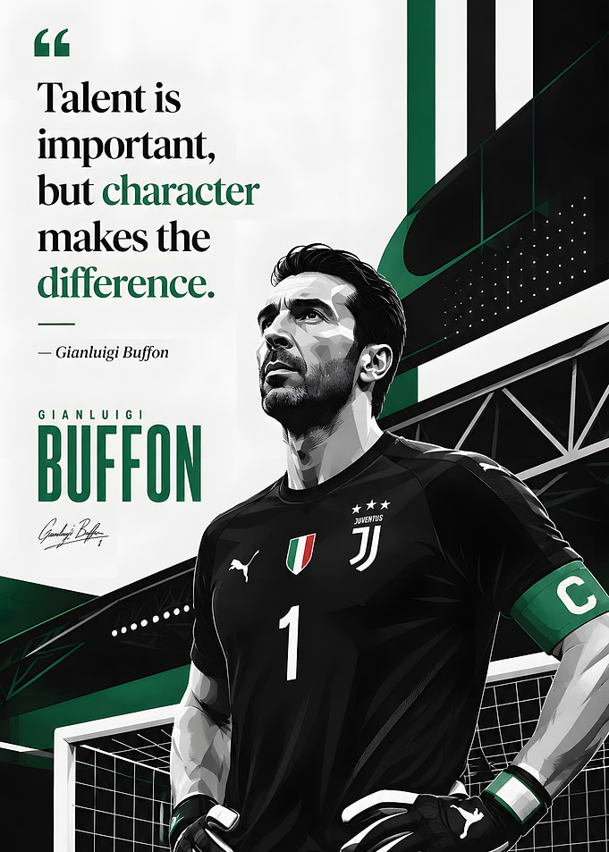 Gianluigi Buffon Inspirational Sports Poster