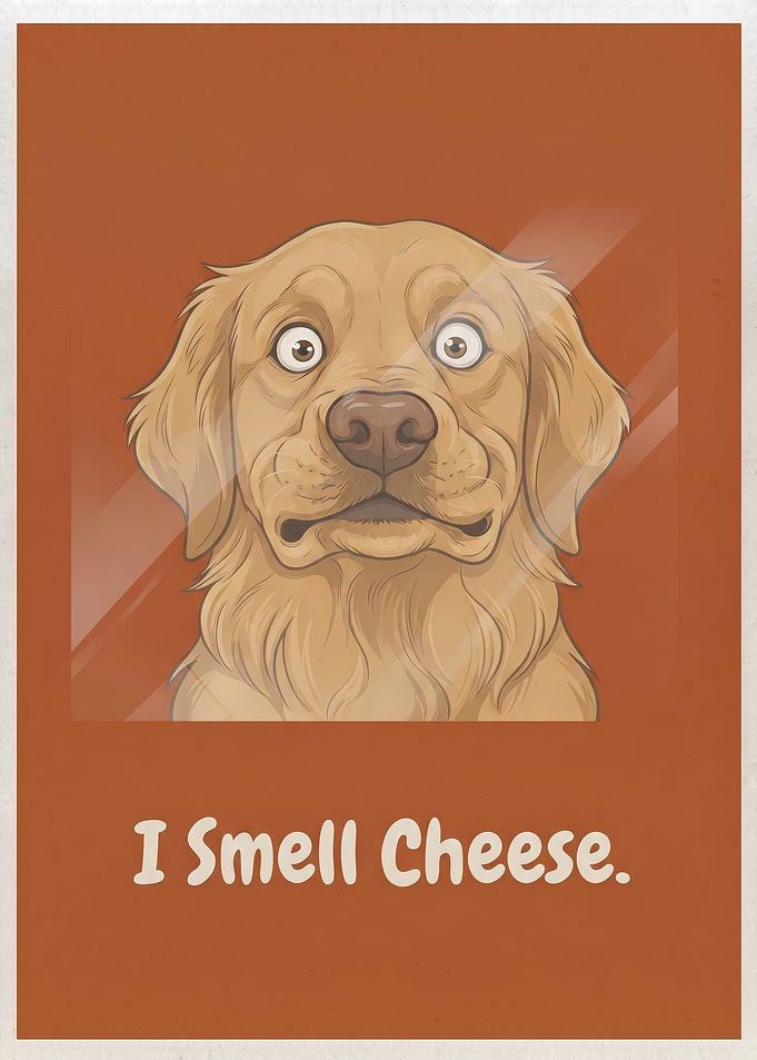 I Smell Cheese Golden Retriever Poster
