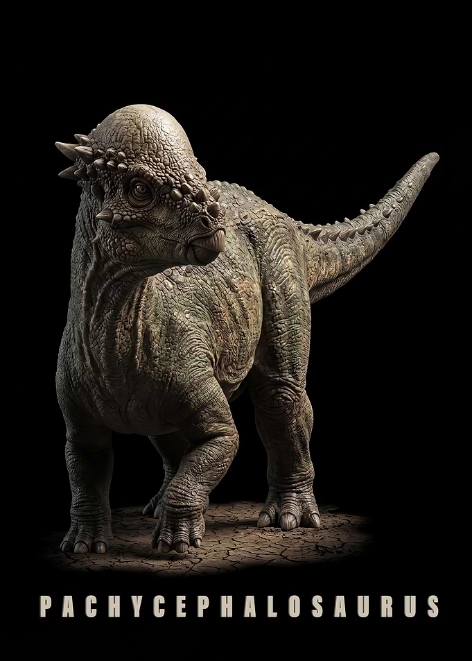 Pachycephalosaurus Dinosaur poster