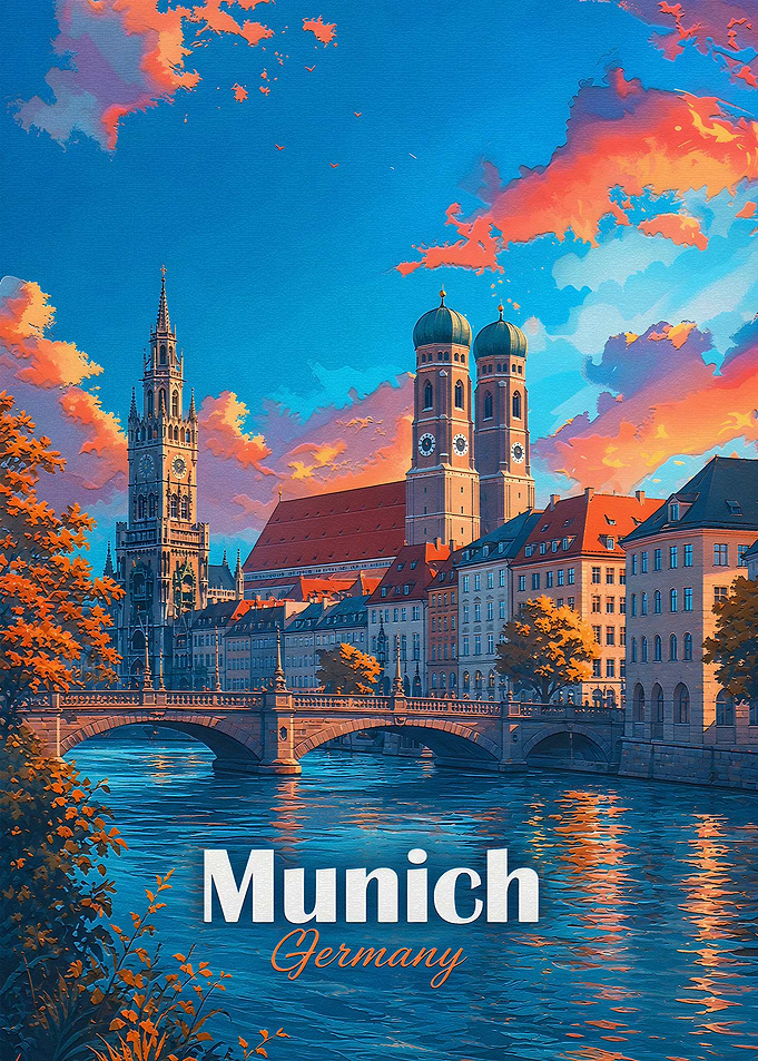 Munich Germany Travel Poster