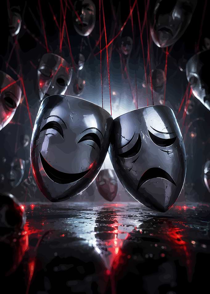 Duality of Emotion Theater Masks