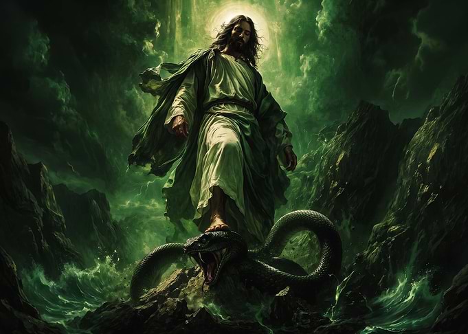 Jesus Christ Triumphant Over Serpent