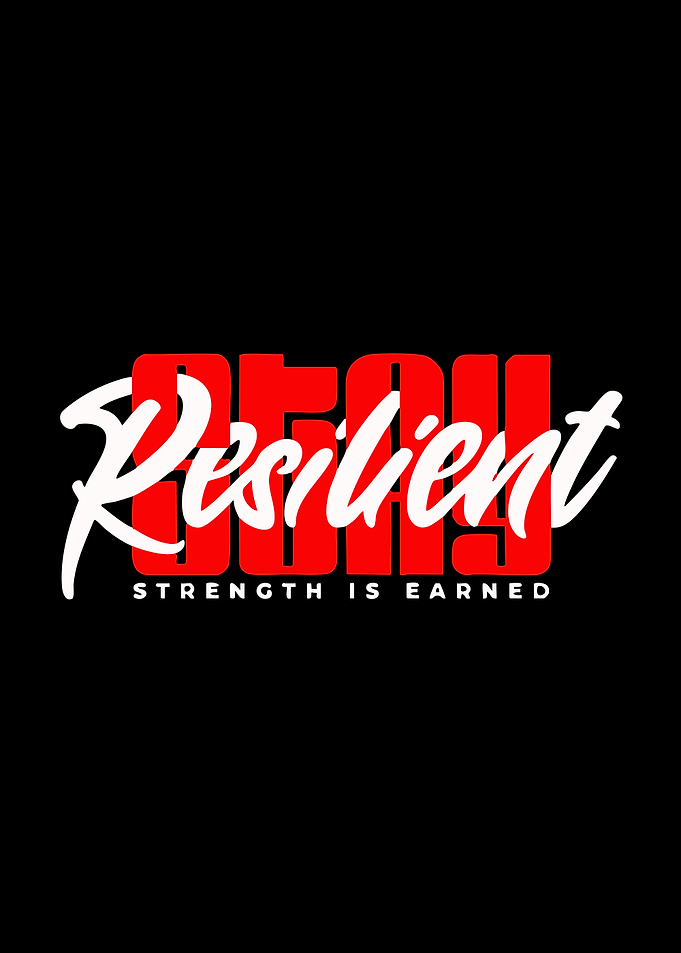 Stay Resilient Inspirational Typography Design