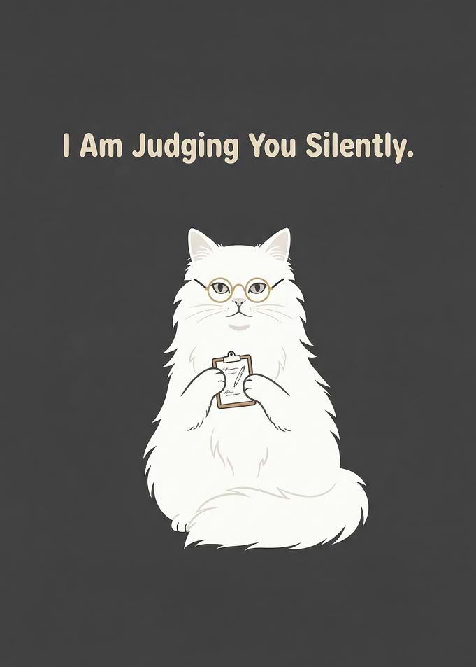 I Am Judging You Silently Cat