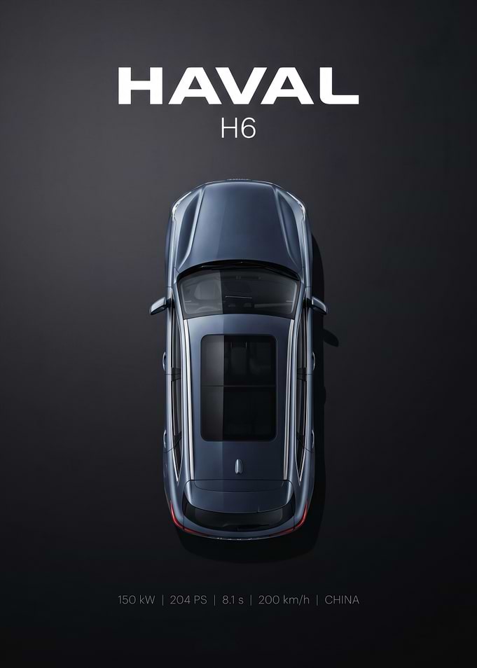 Haval H6 SUV Top View