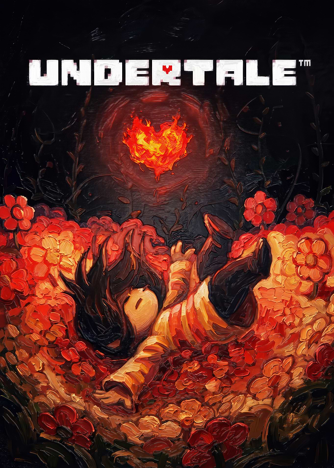 Undertale Frisk Falling in Flower Bed