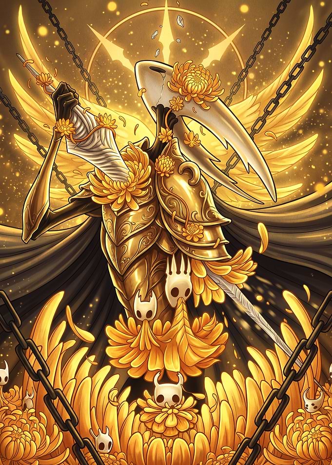Hollow Knight Golden Warrior Fan Art
