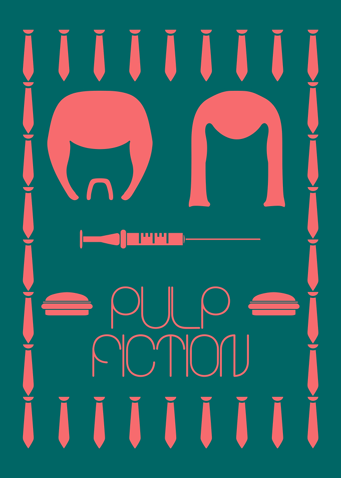 Minimalist Pulp Fiction Movie Poster