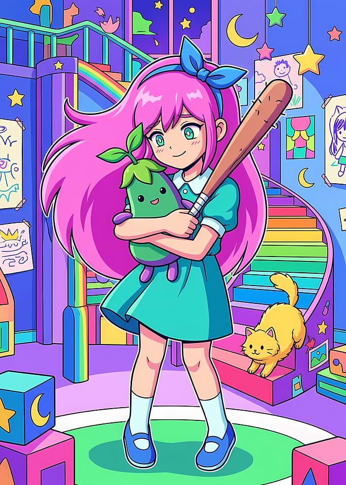 Aubrey from Omori with Mr. Plantegg