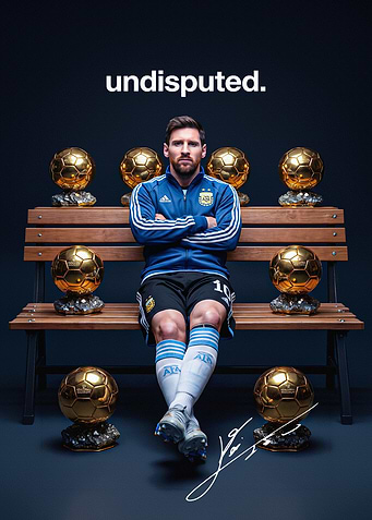 Lionel Messi Undisputed Ballon d'Or Poster