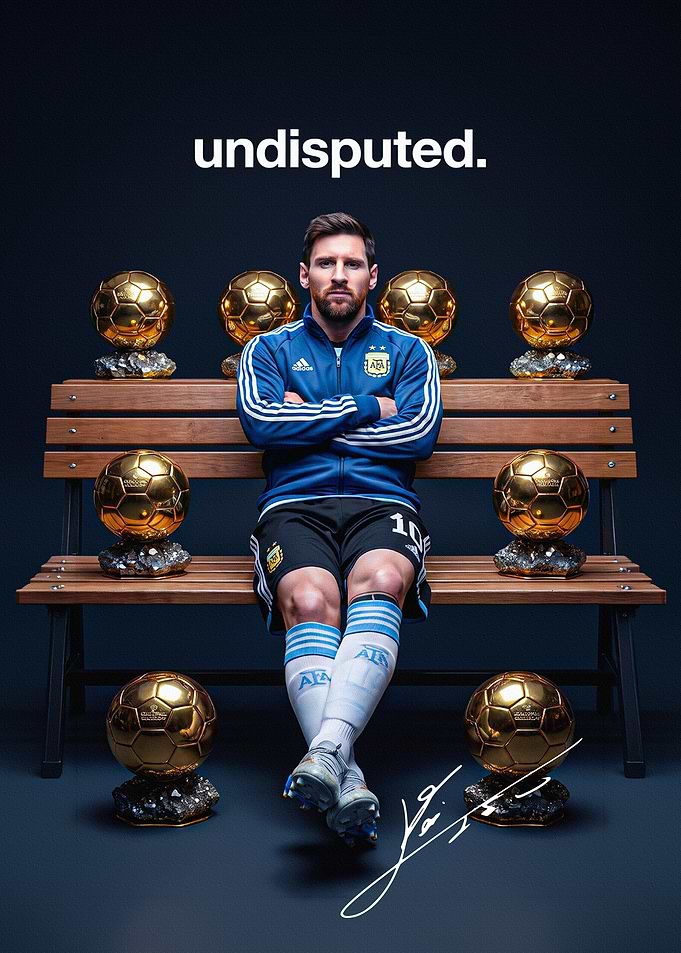 Lionel Messi Undisputed Ballon d'Or Poster