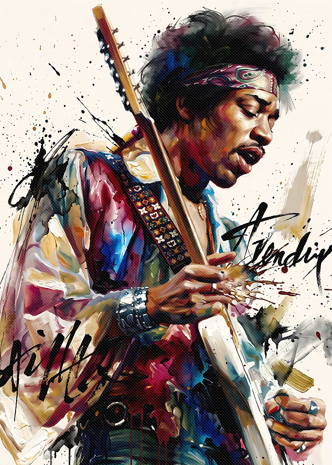 Jimi Hendrix Artistic Portrait