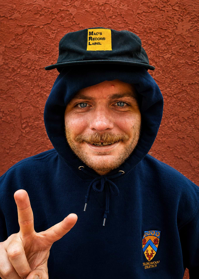 Mac DeMarco Portrait with Peace Sign