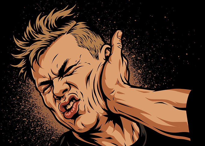 Comic Style Slap Illustration