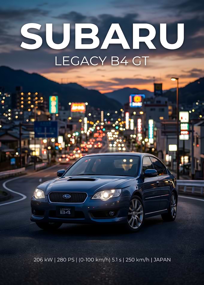 Subaru Legacy B4 GT Poster