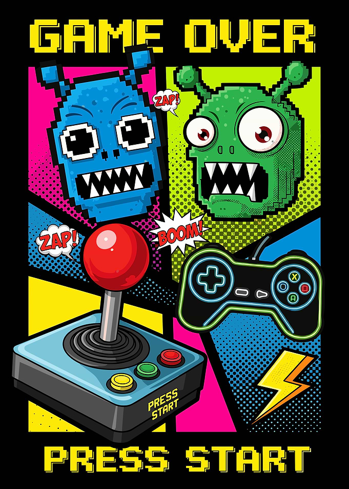 Retro Gaming Arcade Pop Art
