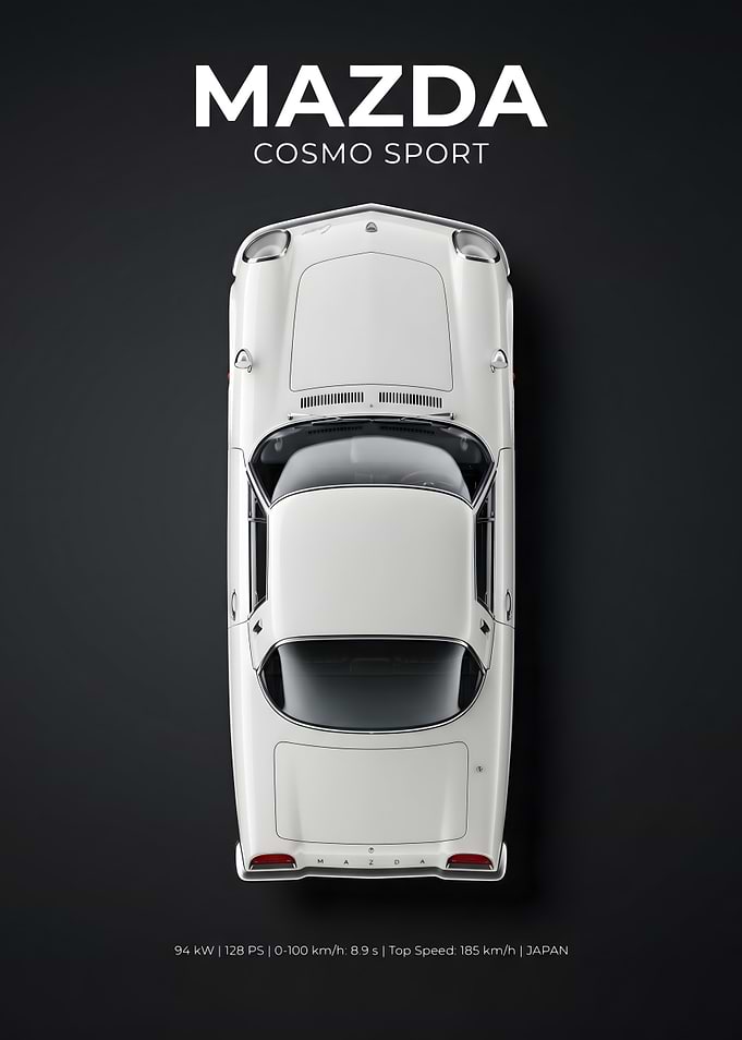 Mazda Cosmo Sport Top View Poster