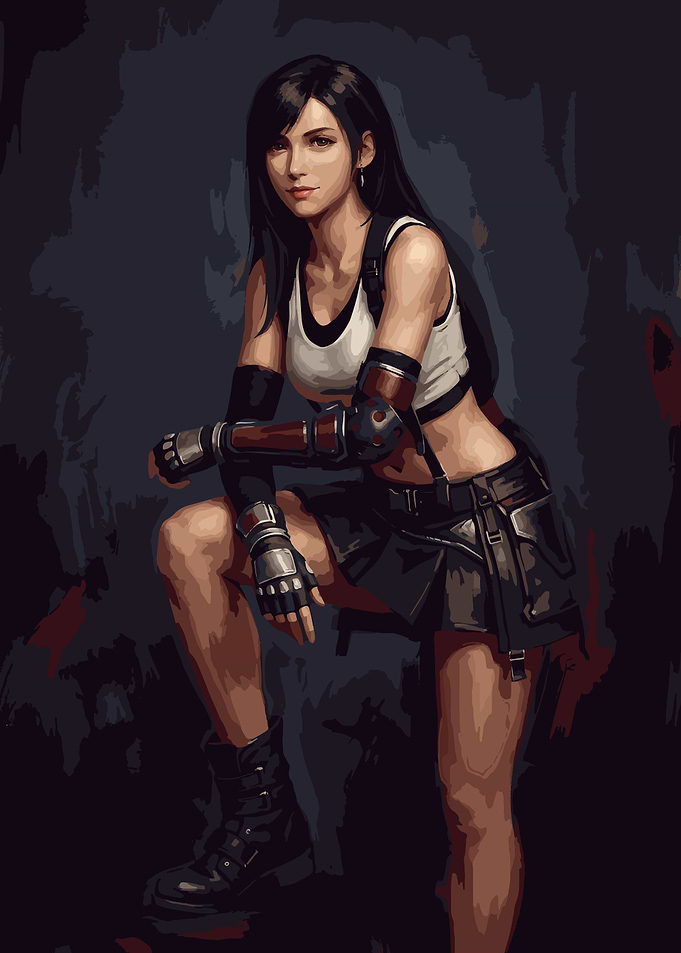 Tifa Lockhart Final Fantasy Portrait