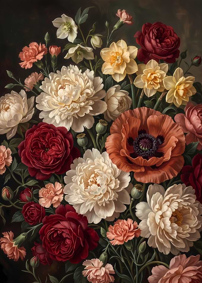 Elegant Floral Still Life Bouquet