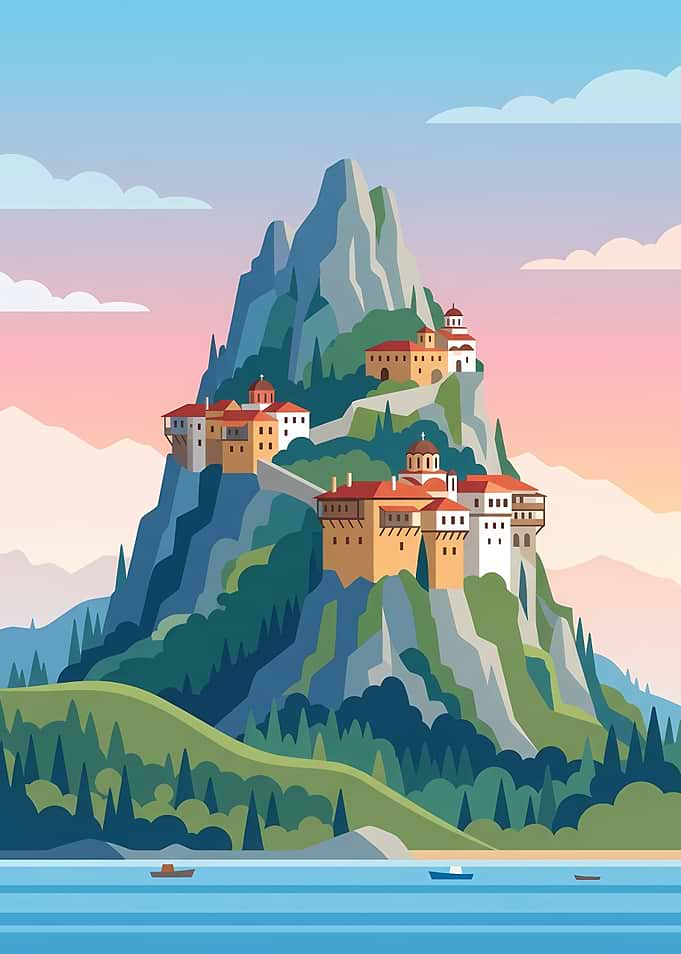 Monastery on a Mountain Peak
