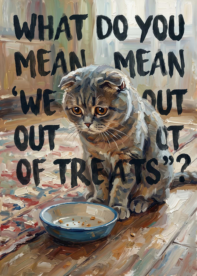 Disappointed Cat Out of Treats