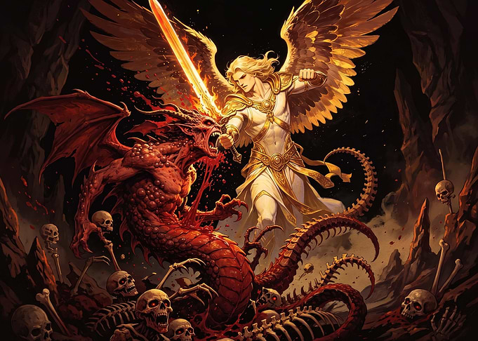 Archangel Michael Defeating a Demon