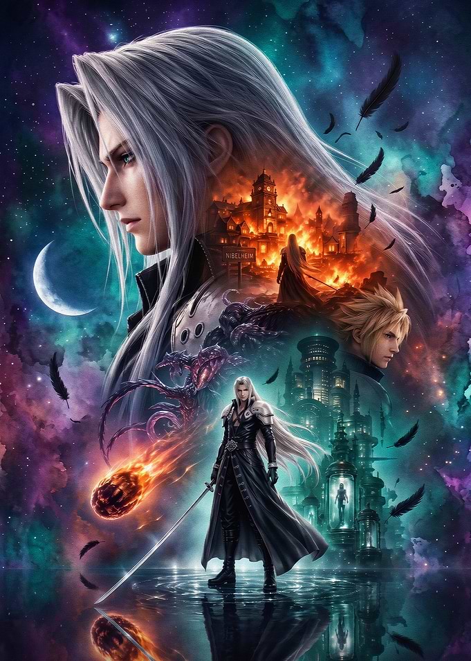 Sephiroth Final Fantasy VII Rebirth Poster