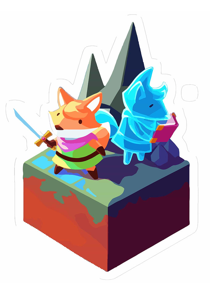 Tunic Game Isometric Sticker Art