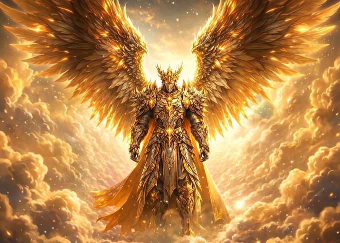 Golden Winged Celestial Warrior