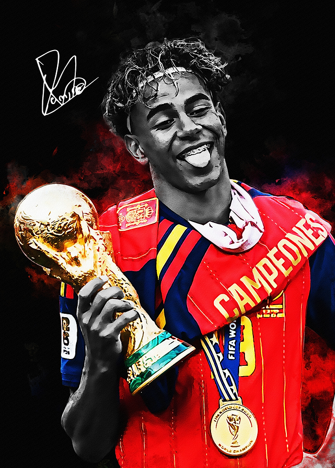 Lamine Yamal World Cup Champion Art