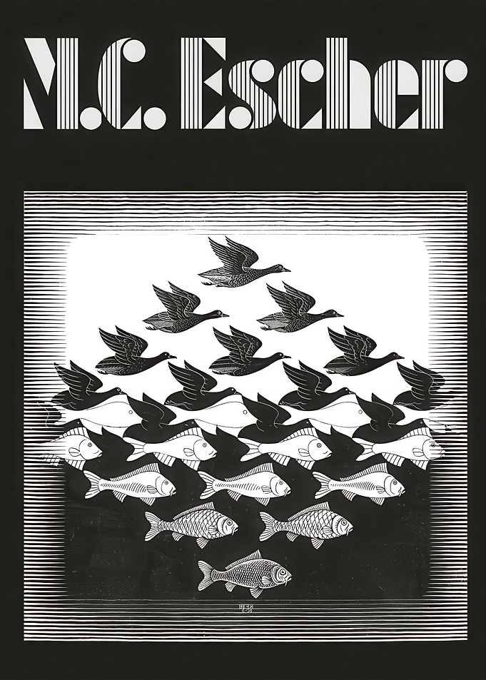 M.C. Escher Sky and Water Print