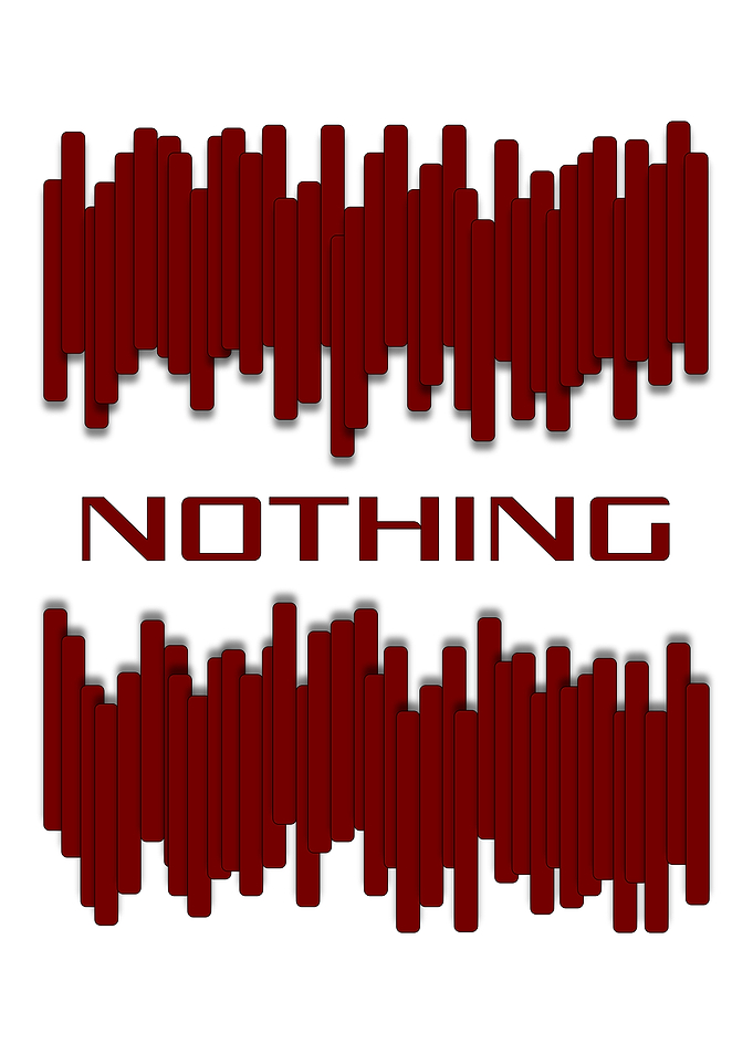 NOTHING - Minimalist Red Waveform