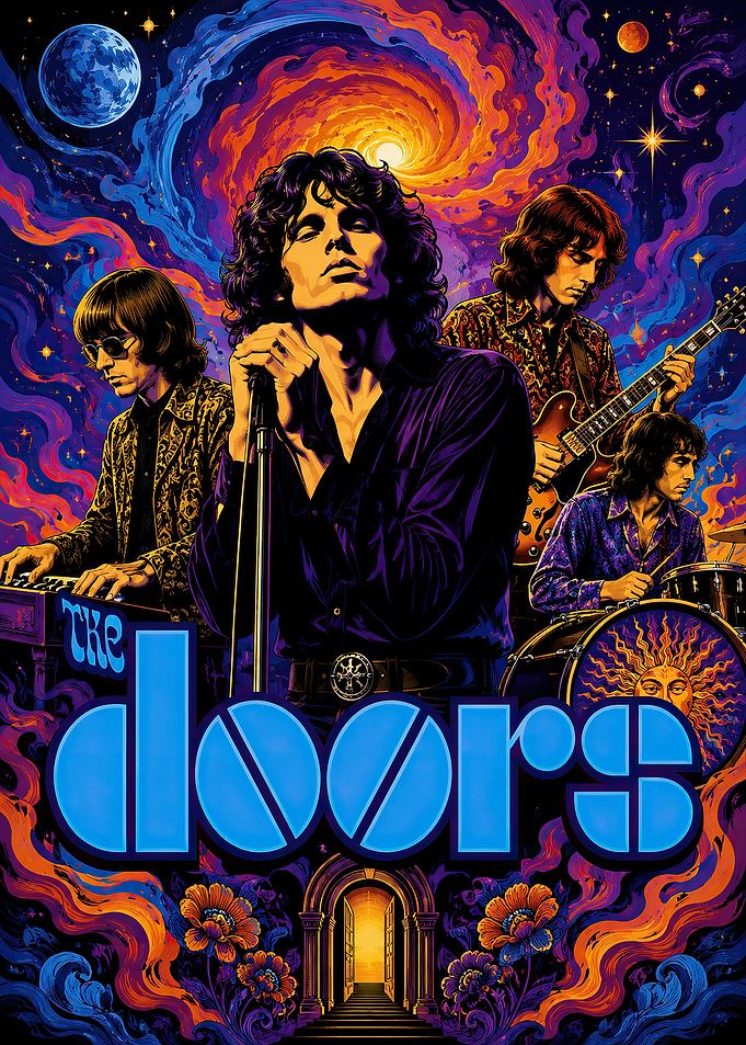 The Doors Psychedelic Band Poster