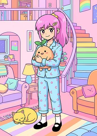 Aubrey from OMORI in Pajamas