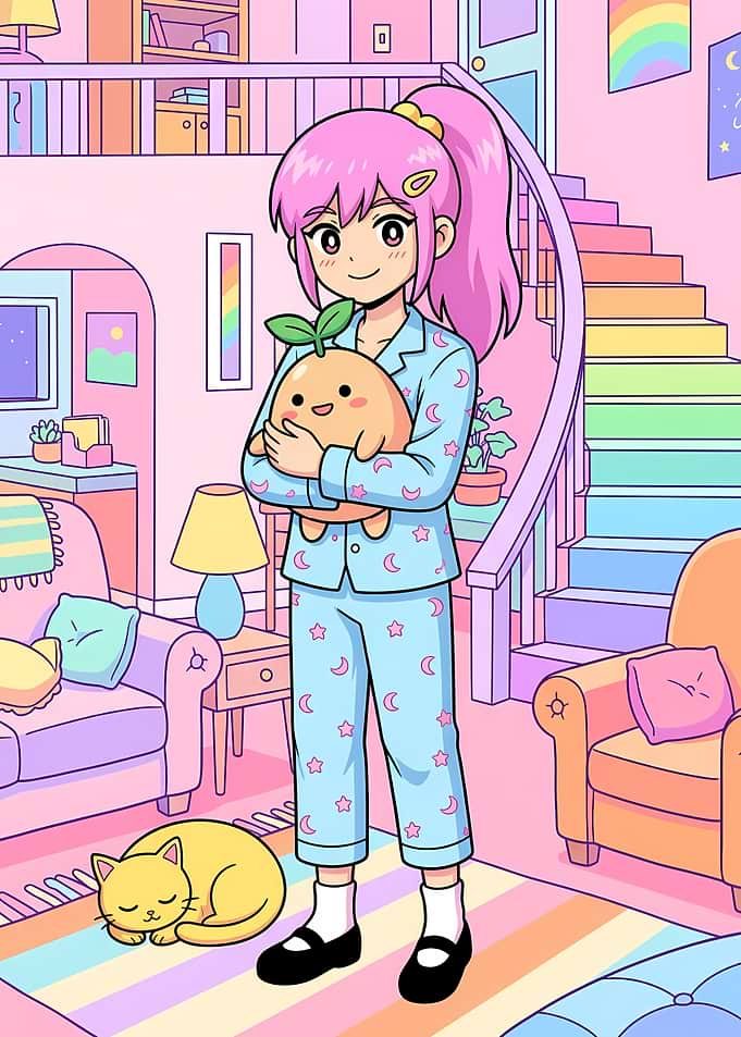 Aubrey from OMORI in Pajamas