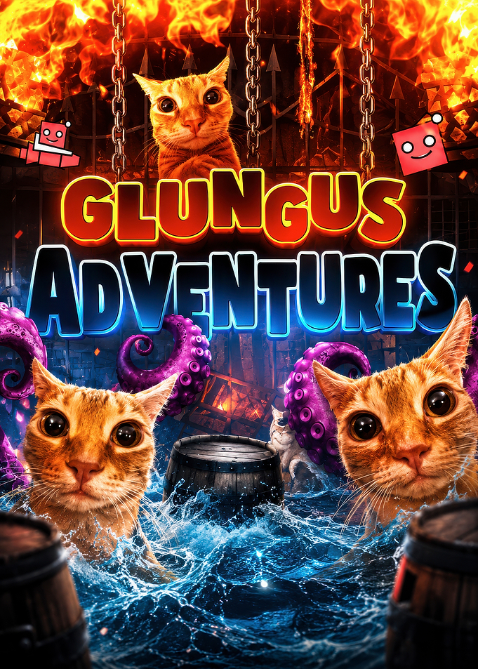 Glungus Adventures Cat Game Poster