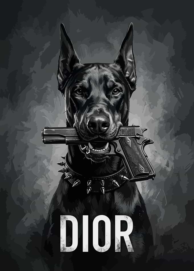 Doberman Mafia - Luxury Streetwear Metal Art