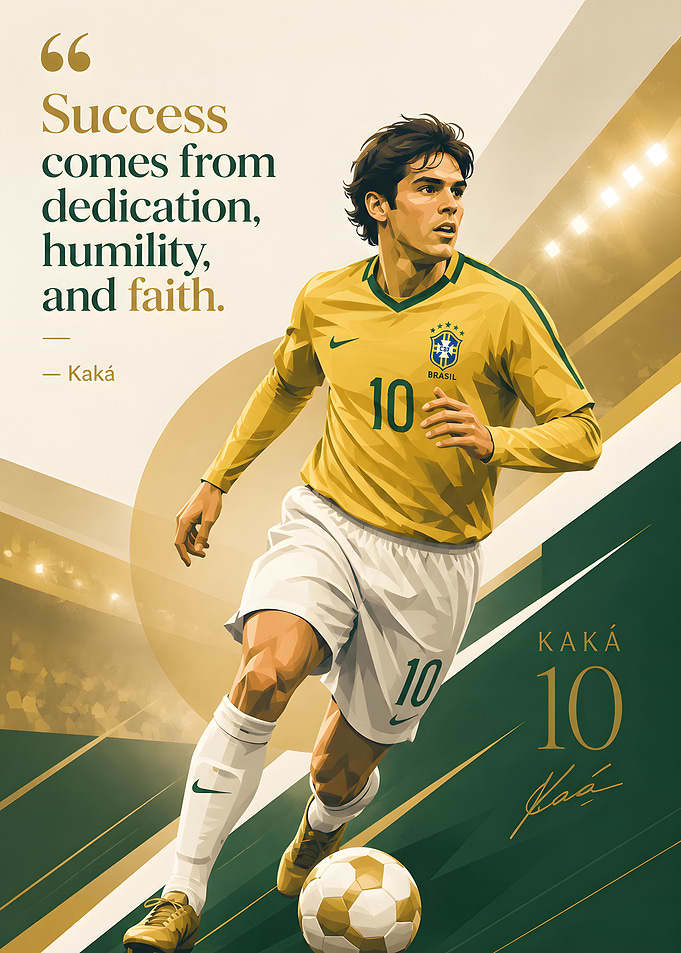 Kaká Brazil Soccer Legend Poster