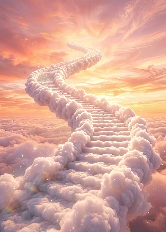 Stairway to Heaven in Clouds