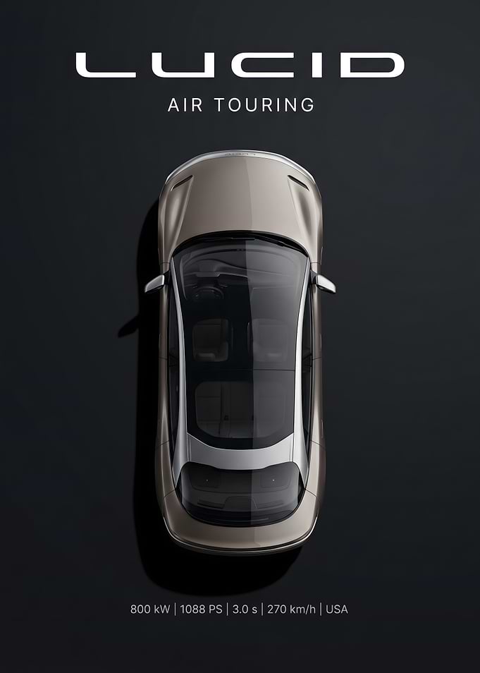 Lucid Air Touring Top View