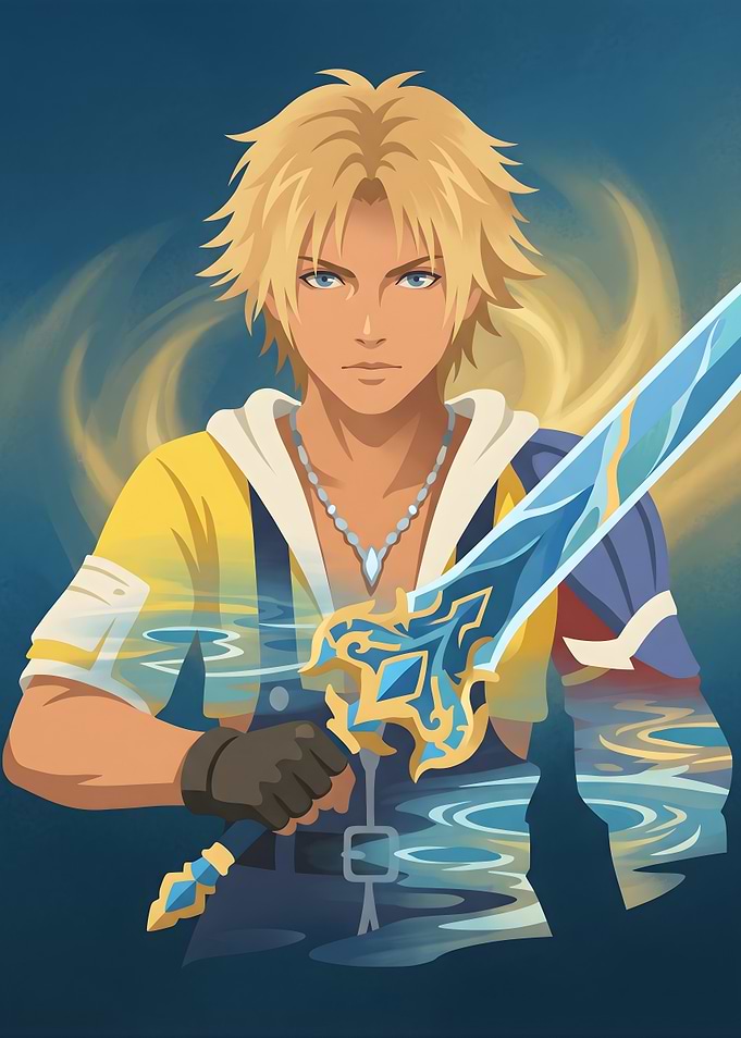 Tidus from Final Fantasy X Portrait