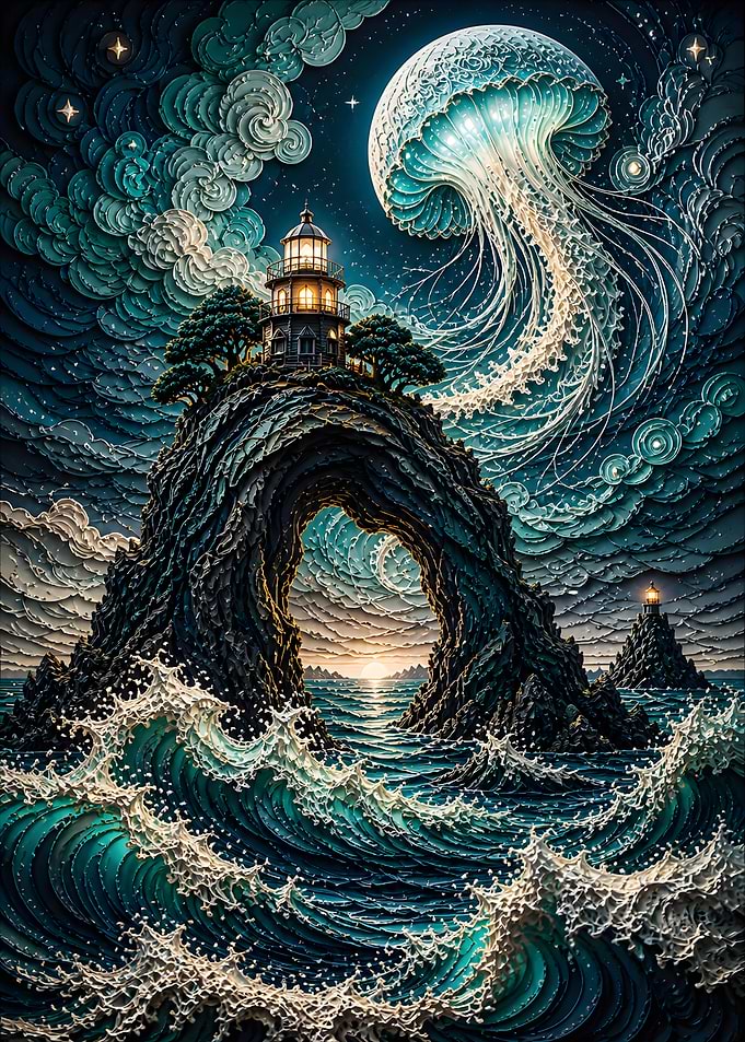Lighthouse in the storm