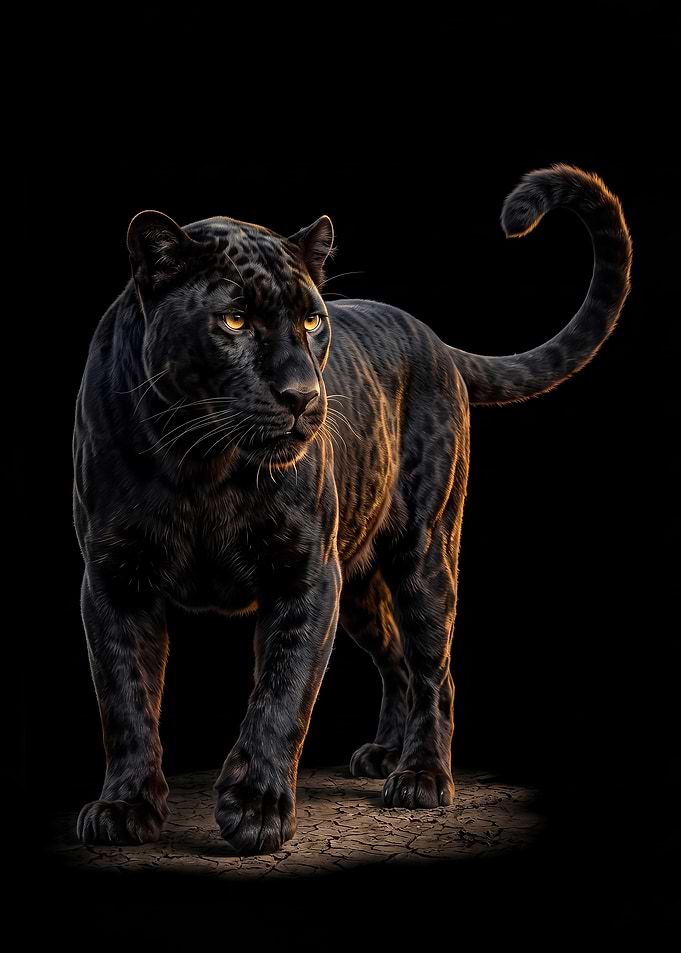 Majestic Black Panther Portrait poster