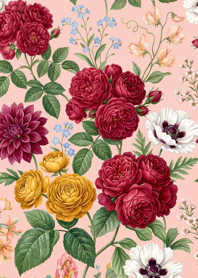 Vintage Floral Botanical Pattern