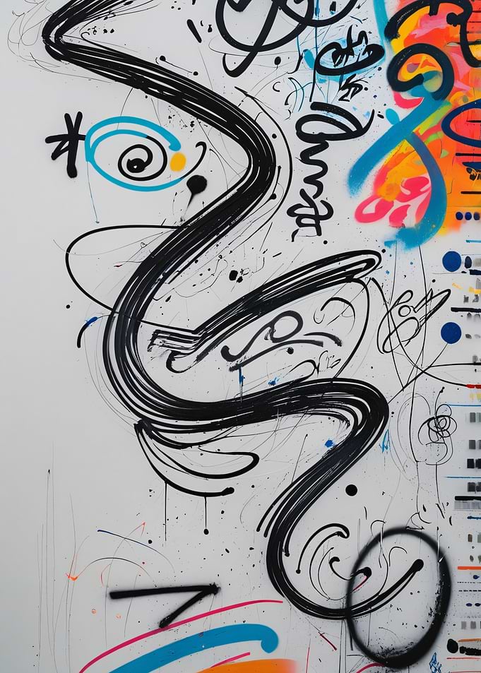 Abstract Graffiti Calligraphy Art