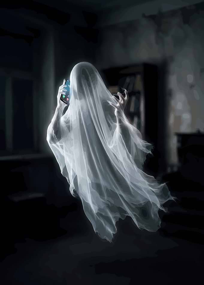 Ghost Talking on a Smartphone Funny