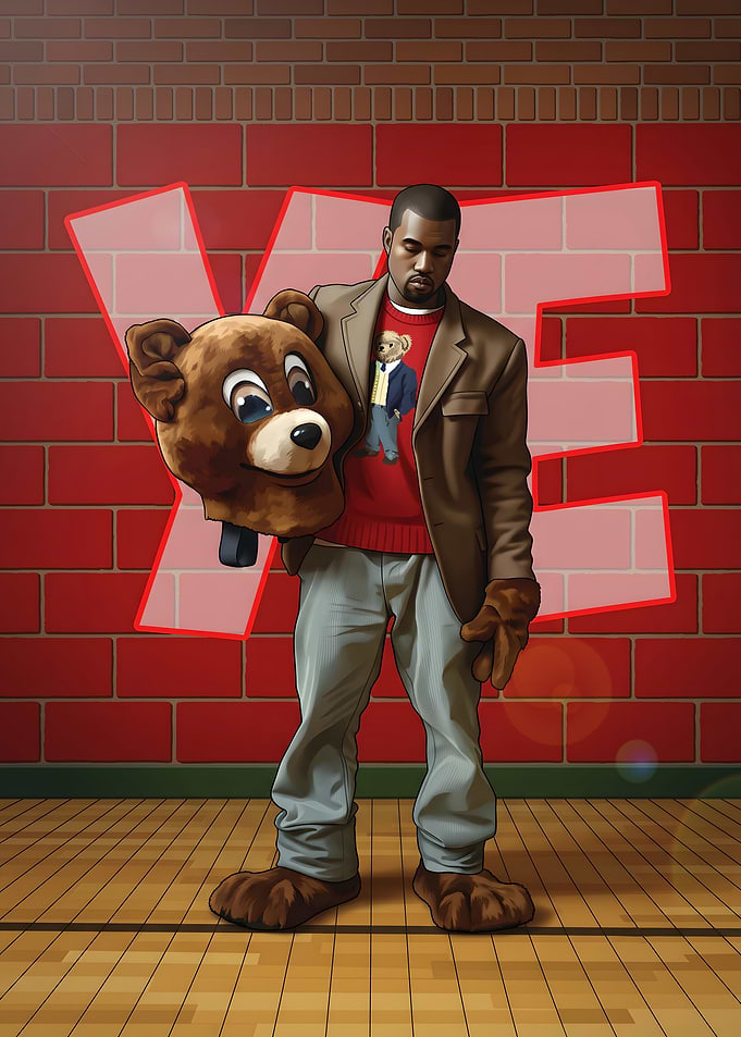Kanye West Dropout Bear Illustration