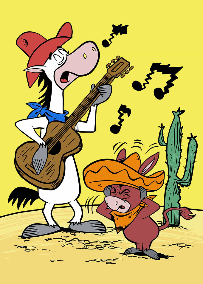 Quick Draw McGraw Singing Cowboy Cartoon