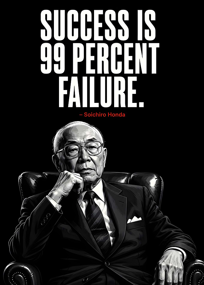 Soichiro Honda Inspirational Quote Poster